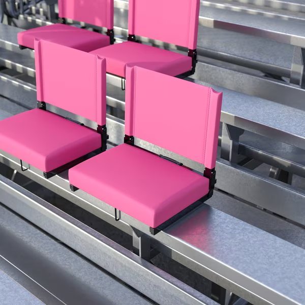 500 lb. Rated Stadium Chair, Pink, PK2, Flash Furniture, Mfr#: 2-XU-STA-PK-GG